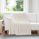vidaXL Couvertures à jeter 6 Pièces Crème 200 x 150 cm Toison
