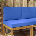 vidaXL Coussin de canapé d'extérieur 2 Pièces Bleu royal Polyester