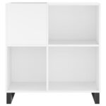 vidaXL Armoire à disques blanc 84 5x38x89 cm bois d'ingénierie