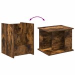 vidaXL Étagère à magazines avec étagère Chêne fumé 35 x 35 x 45 cm