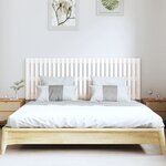 vidaXL Tête de lit murale Blanc 166x3x60 cm Bois massif de pin