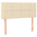 vidaXL Sommier à lattes de lit avec matelas Crème 80x200 cm Tissu