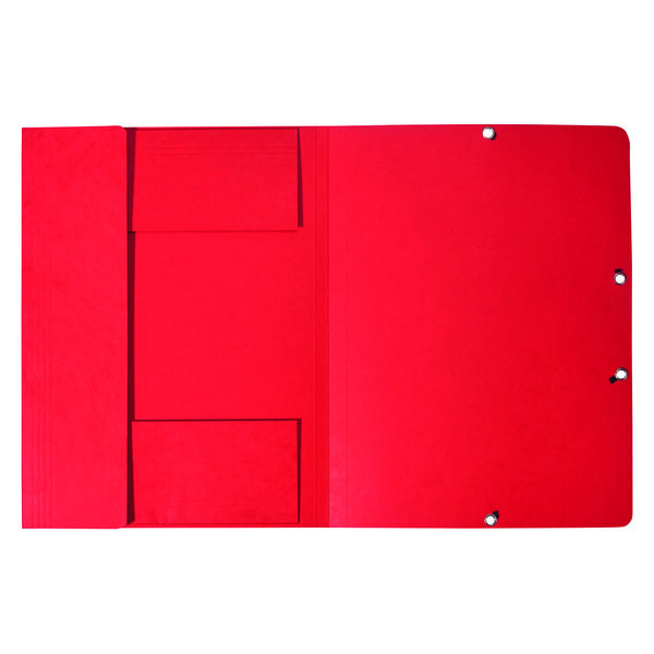 Chemise rouge à élastique format a4 - maxiburo - lot de 10