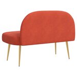 vidaXL Banc rembourré avec dossier Rouge orange 110 x 60 x 76 cm