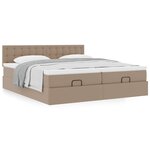 VidaXL Cadre de lit ottoman et matelas cappuccino 200x200cm similicuir