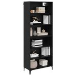 vidaXL Haut Armoire Chêne noir 69 5 x 34 x 180 cm Bois d'ingénierie