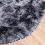 vidaXL Tapis Shaggy à poils longs NAVARRA gris foncé 160x160 cm