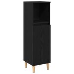 vidaXL Ensemble de mobilier de salle de bain avec stockage 3 Pièces Noir