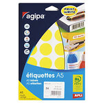 Pastille adhésive permanente orange 8 mm (lot de 5)