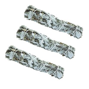3 tresses de sauge blanche de Californie