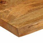 vidaXL Dessus de table 80x80x3 8 cm bord vivant bois massif manguier