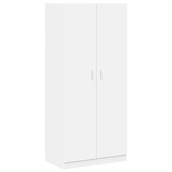 vidaXL Garde-robe Blanc 90x52x200 cm Bois d’ingénierie
