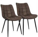 Chaises de cuisine en synthétique 2 pièces marron 19_0000413