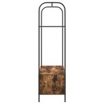 vidaXL Porte-vêtements avec étagères Chêne fumé 100x44x160 cm