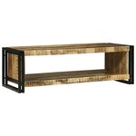 vidaXL Table basse 120 x 50 x 38 cm Bois de manguier brut massif
