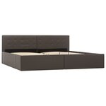 vidaXL Cadre de lit avec rangement hydraulique Similicuir 180x200 cm