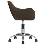 vidaXL Chaise pivotante de salle à manger Marron foncé Tissu