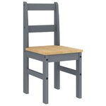 vidaXL Chaises à manger lot de 2 Panama gris bois massif de pin