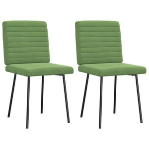 vidaXL Chaises à manger lot de 2 Vert clair Velours