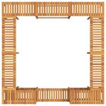 vidaXL Entourage de bain à remous Marron 250 x 250 cm