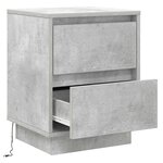 vidaXL Cabinet de chevet avec tiroir avec Gris béton 39 x 34.5 x 50 cm