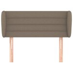 vidaXL Tête de lit avec oreilles Taupe 103x23x78/88 cm Tissu