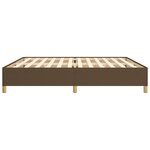 vidaXL Cadre de lit sans matelas marron foncé 200x200 cm tissu