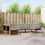 vidaXL Ensemble de canapés d'extérieur 6 Pièces Blanc et gris clair