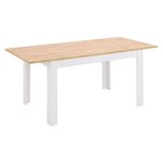 Table à Manager Table Extensible 135x86 cm Blanc