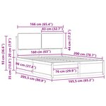 vidaXL Cadre de lit avec tête de lit rembourrée Gris foncé