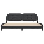 vidaXL Cadre de lit avec LED sans matelas Zadar noir 200x200 cm