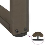 vidaXL Pieds de table de bar en forme de T  2 pièces  noir  50 x 35 x (110-111) cm  acier