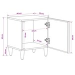 vidaXL Table de chevet 2 Pièces Marron 40 x 33 5 x 46 cm