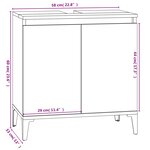 vidaXL Meuble d'évier sonoma gris 58x33x60 cm bois d'ingénierie