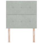 tête de lit capitonnée gris clair 80 cm en velours
