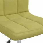 vidaXL Chaise pivotante de salle à manger Vert Tissu