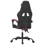 vidaXL Chaise de jeu pivotante Noir et rouge Similicuir