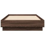 vidaXL Cadre de lit chêne marron 90x200 cm bois d'ingénierie