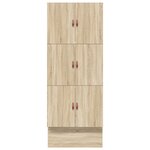 vidaXL Cadre de lit de rangement en chêne Sonoma 100x200 cm