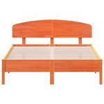 vidaXL Cadre de lit sans matelas cire marron 120x200cm bois pin massif