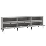 vidaXL Meuble TV gris béton 150x30x44 5 cm bois d'ingénierie
