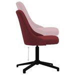 Vidaxl chaise pivotante de salle à manger rouge bordeaux tissu