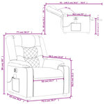vidaXL Fauteuil de massage inclinable électrique gris similicuir