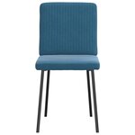 vidaXL Chaises à manger lot de 6 bleu velours