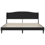 vidaXL Cadre de lit avec tête de lit Noir 180 x 200 cm Simili cuir