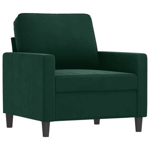 vidaXL Fauteuil Vert foncé 60 cm Velours