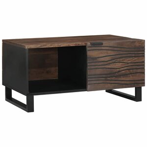 vidaXL Table basse Marron et Noir 80 x 50 x 40 cm