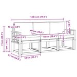 vidaXL Ensemble de canapés d'extérieur 3 Pièces Naturel et Beige