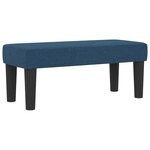 vidaXL Lit à ressorts avec matelas Bleu 90 x 200 cm tissu