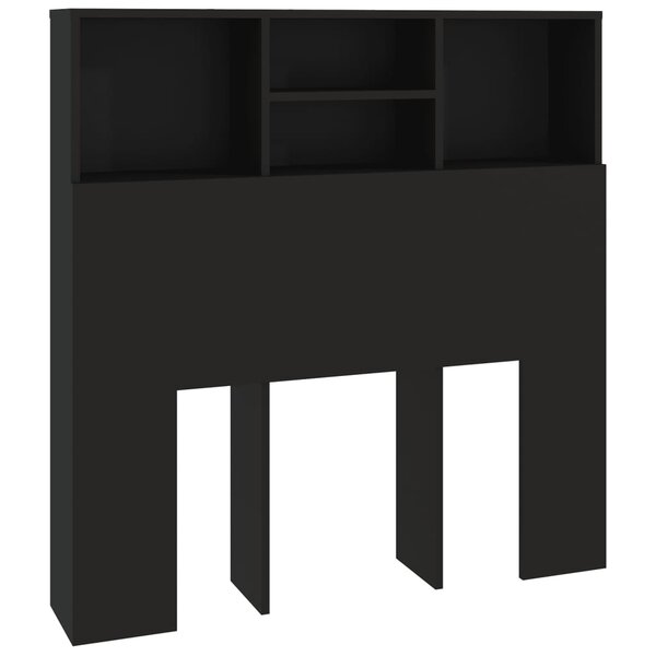 vidaXL Armoire de tête de lit Noir 100x19x103 5 cm